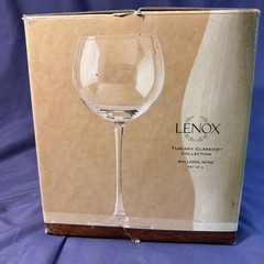 Lenox Tuscany Classics Crystal Balloon Red Wine Glasses Set of 4 Open Box 15.5oz
