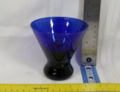 Cobalt Blue 4” Lowball Stemless Cocktail Martini Glass Barware Libbey
