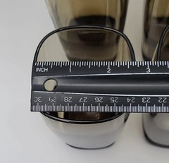 Vtg Libbey Carrington Smoke 17 oz Cooler Brown Square Hi-ball Tumbler Glasses 8