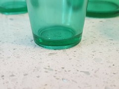 Rare Antique Vintage 1920s Green Children’s Lemonade Glass Pitcher Set