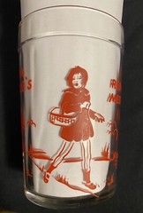 Vintage Kraft Swanky Swig Red Riding Hood Juice Glass Bar Ware Hazel Atlas