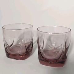 Vintage Libby Glasses Imperial Plum Pink 8 Cooler 8 Rocks Barware Wedding EUC