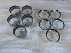 MCM Dorothy Thorpe Silver Fade Seafood Cocktail Nesting Glasses Set Of 5