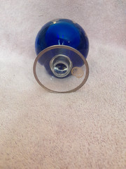 Vintage Arte Italica S L Line Italy Blue Brandy Snifter Glass 24K Gold Highlight