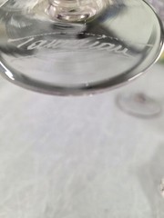 Signed Ion Tamaian Wine Glass Set of 2 Romanian Art Glass Purple Pastel Accent