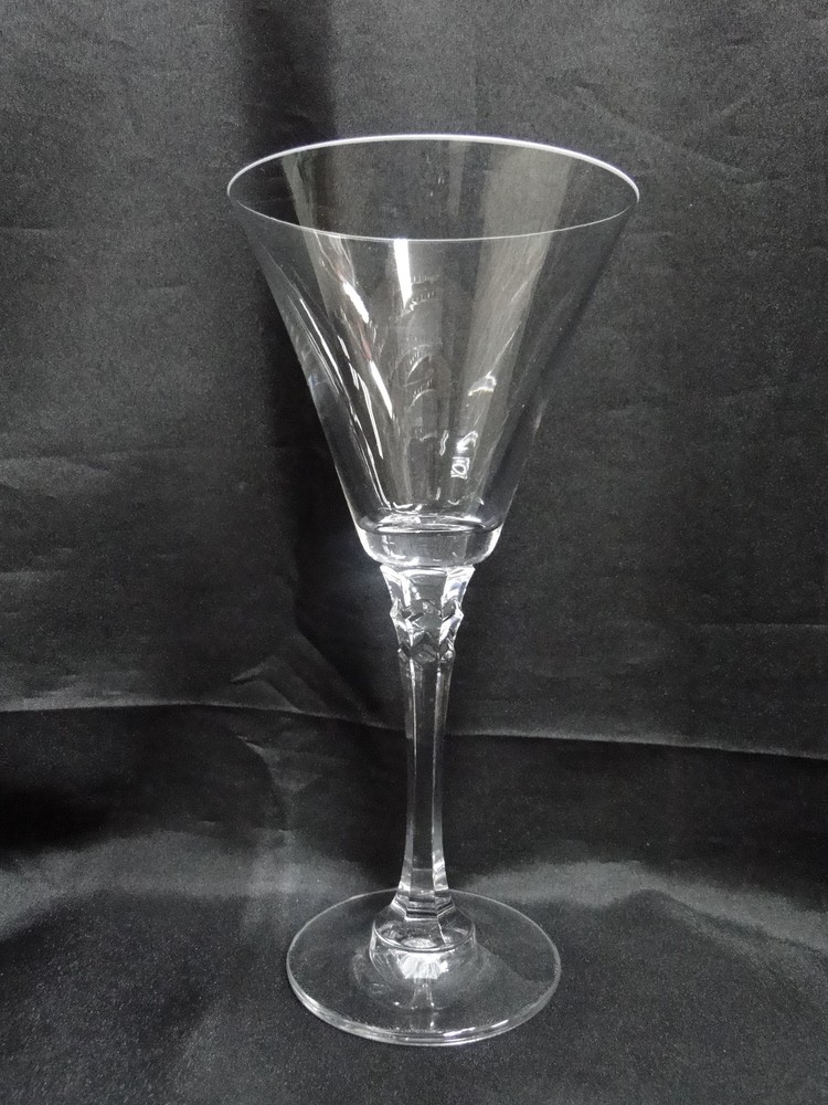Towle Cornet, Clear w/ Cut Stem: Water or Wine Goblet (s), 8 5/8″ Tall