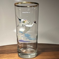 Waterfowl Highball Glass Set of 4 w/ Gold Rim – Decorative Multicolor Bird Theme