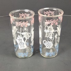 Vintage Hazel-Atlas ~ Kitchen Aids ~ Glass Tumblers Set of 2 (USA)