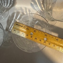 Set of 4 Vintage 8oz Etched Crystal Footed Water Goblets Iced Tea