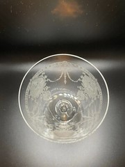 Heisey Pied Piper Etched Crystal Water Goblet Set of Five Delicate Glass Vintage