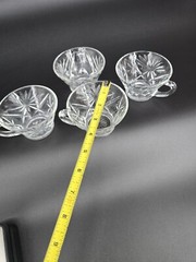 4 Piece Lot – Vintage Anchor Hocking Punch Cups – Star Of David Starburst
