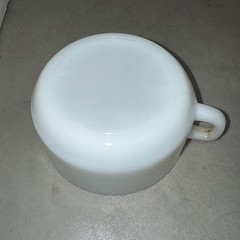 2 Vintage Anchor Hocking Fire King Soup Chili Bowl Cup Mug W/ Full Round Handle