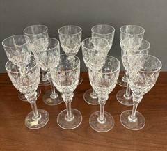 Rogaska Gallia Crystal Wine Goblet Sign Etched Stem Glass 7.75″ Tall U Pick Qty
