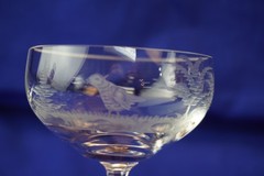 Wildlife Hunting Man Cave Crystal Set of 6 Small Sherbet NWT Germany (Y7)