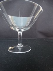 William Fraser Crystal, Germany Clear Vertical Lines Cut Liquor Cocktail Glass
