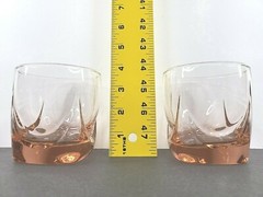 7 Libbey Imperial Pink Old Fashioned Glasses Set Whiskey Rocks Glass Tumblers