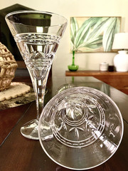 Vtg Set of 2 Royal Limited RLZ7 Crystal Water Goblets 8″ Bohemia Czech Republic
