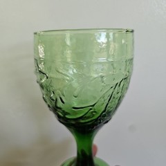 Garden Vine Green by Libbey Glass Company Water Wine Goblet 7″