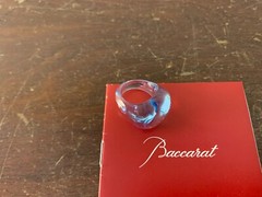 Sky Blue Pebble Ring In Baccarat Crystal Size 53