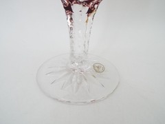 Vintage Ajka Arabella Handmade Bohemian Crystal Cut to Clear Iced Tea Goblets