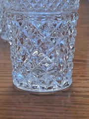 Anchor Hocking Wexford Water Juice Tumblers 5 1/2″ Diamond Glass VTG Set of 5