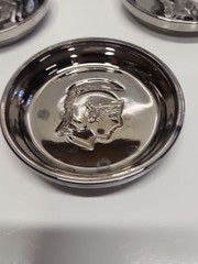 Kimiko Silvercrest Knight Coat Of Arms Tumbler Set Glasses Coasters And Rack MCM
