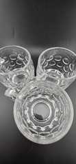 Vintage Manganese Glow Glass Mugs – UV Reactive Dimpled Pub Steins Set of 3