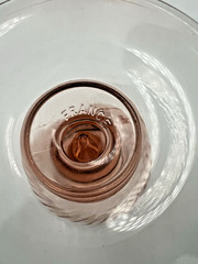 5 Cristal D’Arques-Durand Rosaline Pink Swirl Optic Water Goblet 6oz France 5 ¾»