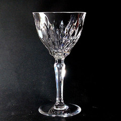 JOSAIR EDITH LARGE CLARET WINE GLASS, Cut Lead Crystal, 7″, 8 Oz, GERMANY