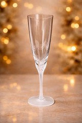Sasaki “Lily of the Valley” Crystal Champagne Flutes Frosted Stems Set Of 2