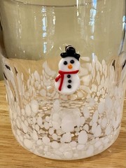 World Market (Anthropologie Dupe) Icon Glass Tumbler – Confetti (Snowman)