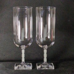 MIKASA VIEWPOINT SATIN ICED TEA GLASSES, Lead Crystal , 9 5/8″, AUSTRIA, 2PCS