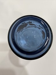 Vintage Small Blue Juice Glasses Libbey Bolero “Franco” Orange Poppy MCM
