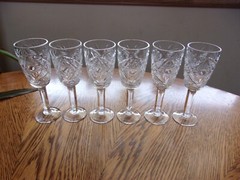 Etched Sherry Cordial Liquor Stars 5 1/8″ Cut 2.5 Oz – Set of 6