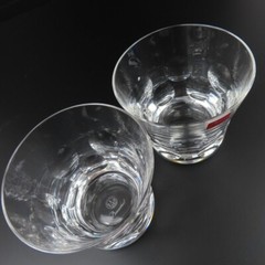Baccarat Beluga Tumbler Crystal rock pair Glasses with Box