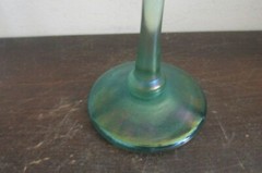 Bri’oni Brioni Fine Hand Made Wine Glass Goblet Green 10 3/4″ Signed