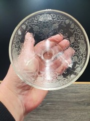(4) Hazel Atlas Florentine No. 1 Clear Tall Sherbet Glasses