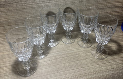 Bormioli Vitrosax 6 Stemmed Water Glasses 12.5 Oz Italy Vintage New Old Stock