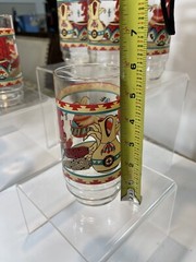 Vintage Southwestern Aztec Tumbler glasses Adobe New Mexico Set of 6