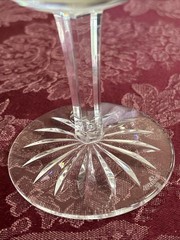 Waterford Crystal Lismore Water Goblet Stem Glasses 6-7/8″ Old Mark Vintage