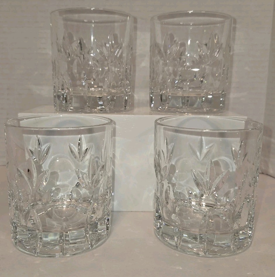 Nachtmann Crystal Bamberg Glasses Old Fashioned Bar ware Glass Retired 4 Pieces