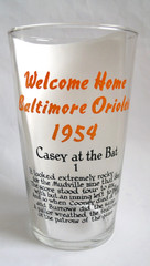 1954 Casey at the Bat – Welcome Home Baltimore Orioles Baseball Glasses