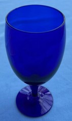 Set of SIX Pier One Cobalt Blue P1C13 7 Inch Iced Tea or Water Goblets Mint!