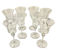 8 PRINCESS HOUSE HERITAGE CHAMPAGNE FLUTE WINE COCKTAIL GLASSES Vintage Crystal
