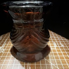 Paul Revere Brown Glass Head Mug Drinking Tumbler Cup, Impressed Backstamp
