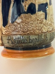 Vintage German Wine Goblet and Beer Stein Munich Berlin Souvenir Relief Bavaria