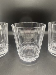 Ralph Lauren Classic Pattern Old Fashioned Glass Crystal Whiskey Rock 2008 Set 3