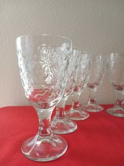 Vtg Princess House Fantasia Footed Water Wine Goblets Set of 7