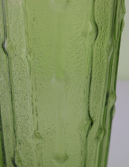 Anchor Hocking Bamboo Avocado Green 2 Glass Tumblers 5.75 » 12 oz