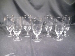 Lenox Montclair Platinum Trim Iced Tea Glasses Set of 7